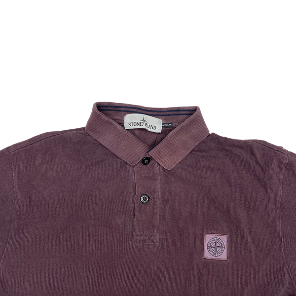 Stone Island 2016 Burgundy Cotton Short Sleeve Polo