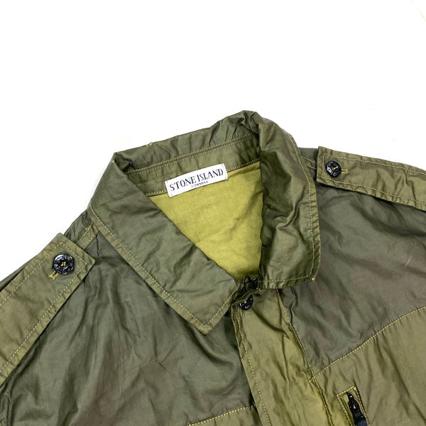 Stone Island Mussola Gommata Khaki Green Jacket