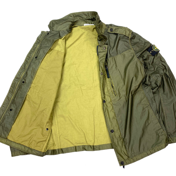 Stone Island Mussola Gommata Khaki Green Jacket