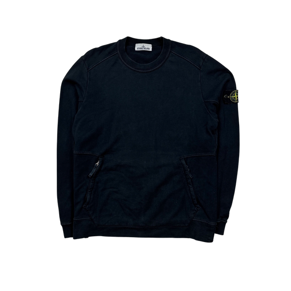 Stone Island 2016 Black Spellout Crewneck Sweatshirt - Large