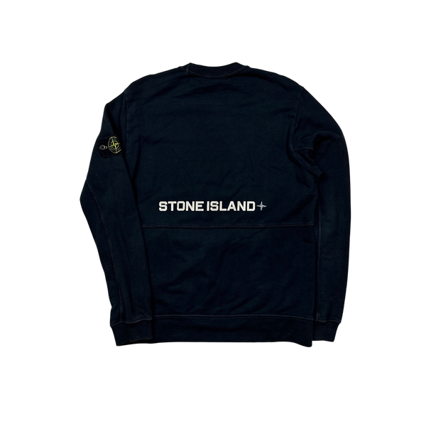 Stone Island 2016 Black Spellout Crewneck Sweatshirt - Large
