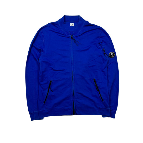 CP Company Blue Cotton Zipped Jumper - XXL