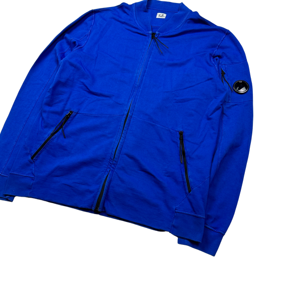 CP Company Blue Cotton Zipped Jumper - XXL
