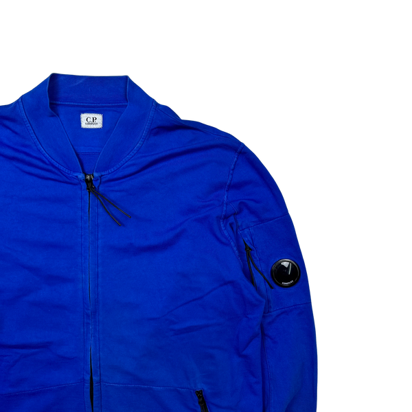 CP Company Blue Cotton Zipped Jumper - XXL