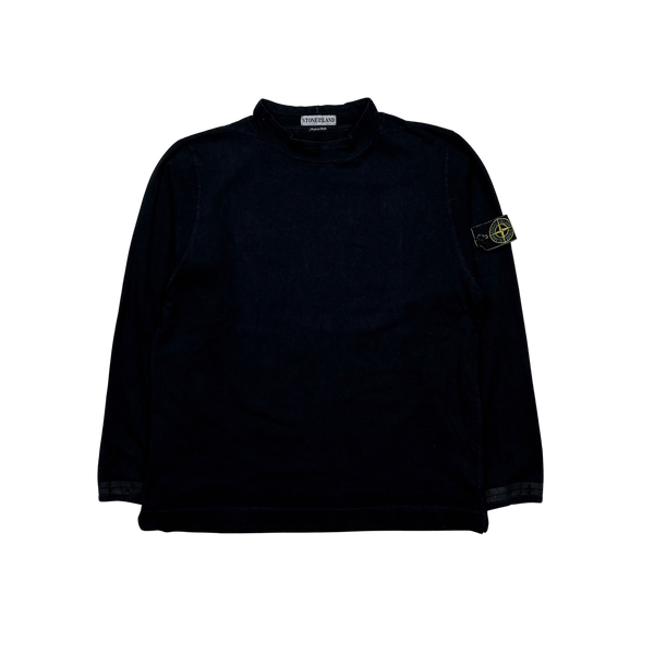 Stone Island Vintage 1998 Black Pullover Jumper - Small