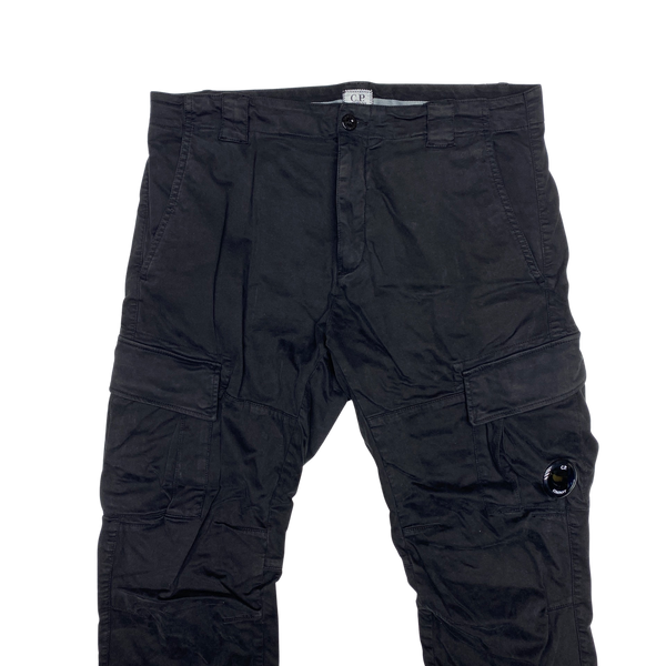 CP Company Black Ergonomic Tapered Fit Cargos