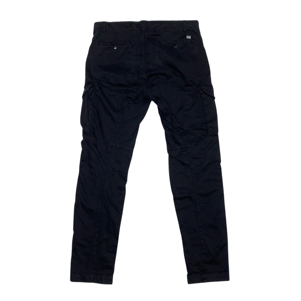 CP Company Black Ergonomic Tapered Fit Cargos