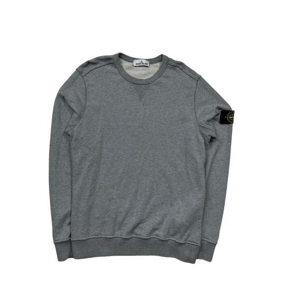 Stone Island 2018 Grey Cotton Crewneck Sweatshirt - Medium