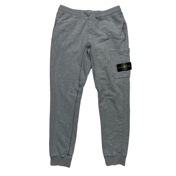 Stone Island Light Grey Cotton Joggers - Large