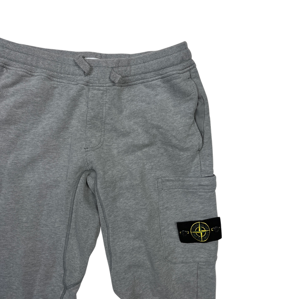 Stone Island Light Grey Cotton Joggers - Large
