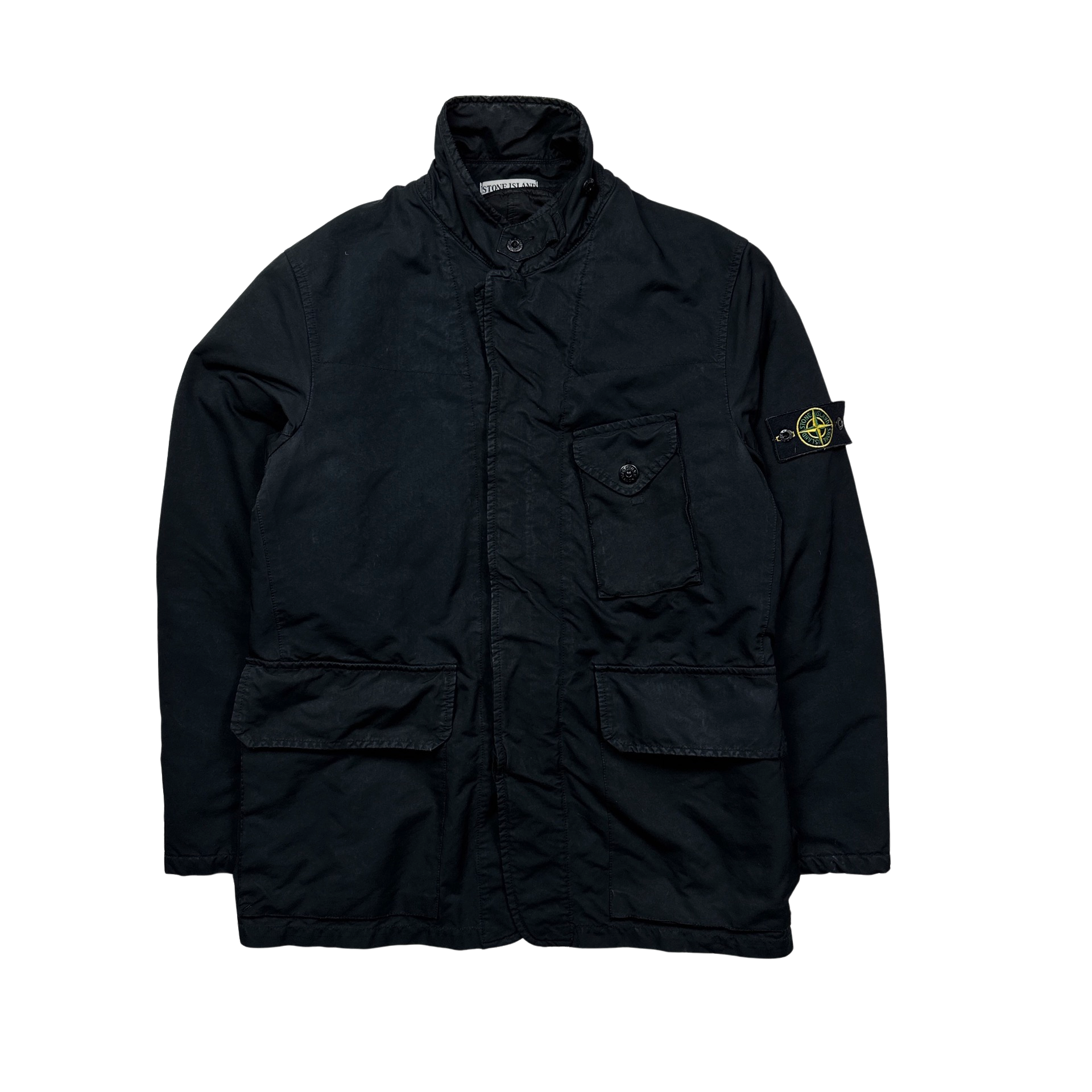 Stone Island 1995 Vintage Lino Flax Navy Reversible Green