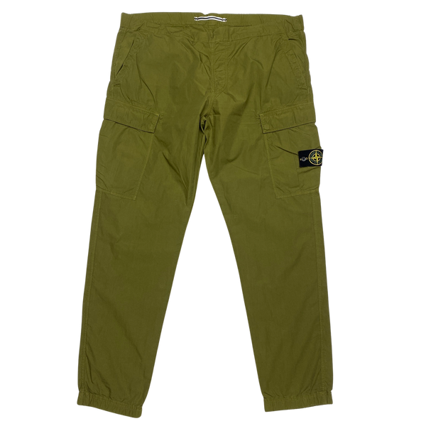 Stone Island Olive Green Tapered Cargo Trousers