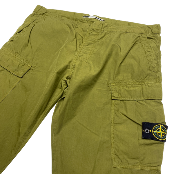 Stone Island Olive Green Tapered Cargo Trousers