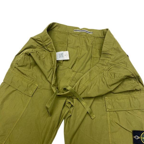 Stone Island Olive Green Tapered Cargo Trousers