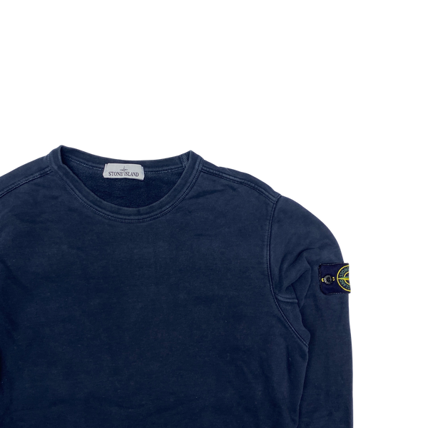 Stone Island 2017 Navy Blue Cotton Crewneck Sweatshirt
