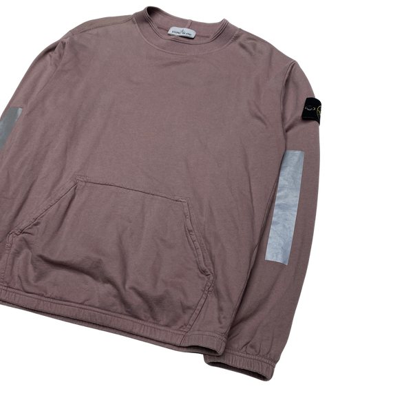 Stone Island 2018 Light Pink Reflective Sweatshirt