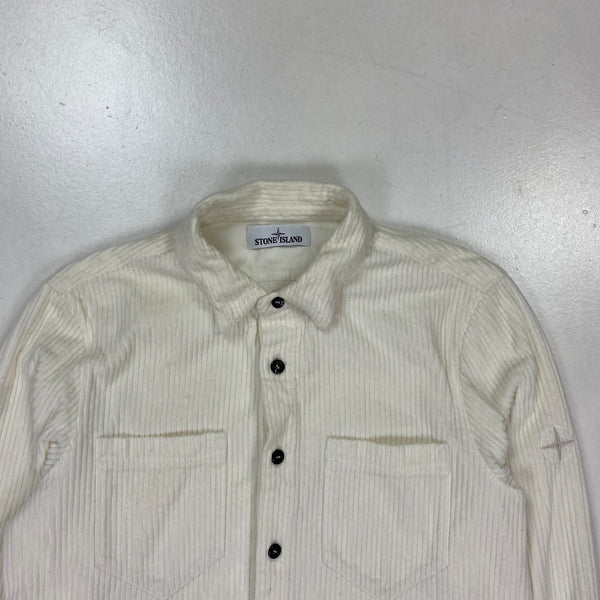 Stone Island Cream Jumbo Cord Shirt
