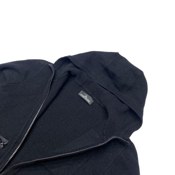 Stone Island 2017 Black Knit Wool Shadow Project Hoodie