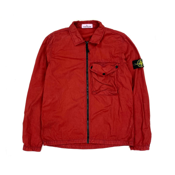 Stone Island SS/21 Red Cotton Overshirt