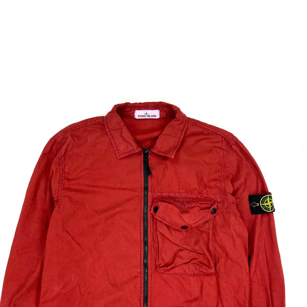 Stone Island SS/21 Red Cotton Overshirt