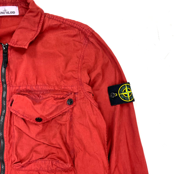 Stone Island SS/21 Red Cotton Overshirt