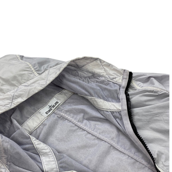 Stone Island Ice White Lamy Flock Hooded Jacket