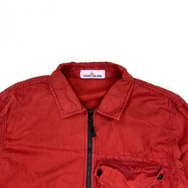 Stone Island SS/21 Red Cotton Overshirt