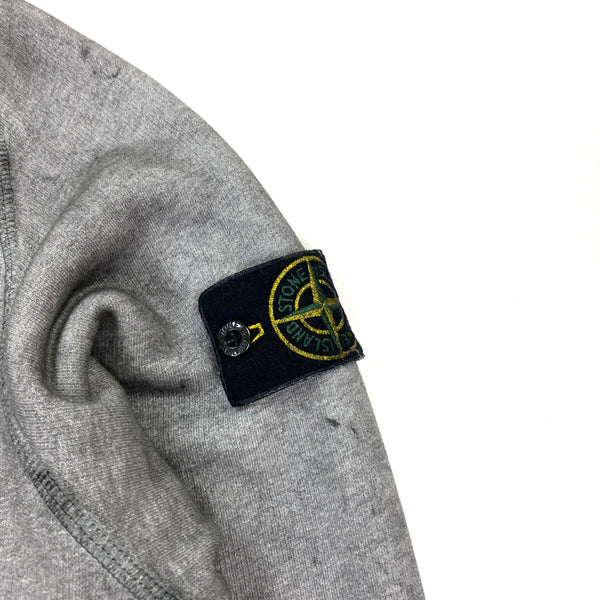 Stone Island Grey Dust Treatment Pullover Hoodie
