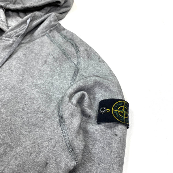 Stone Island Grey Dust Treatment Pullover Hoodie