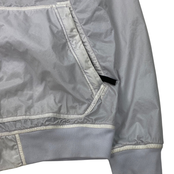 Stone Island Ice White Lamy Flock Hooded Jacket
