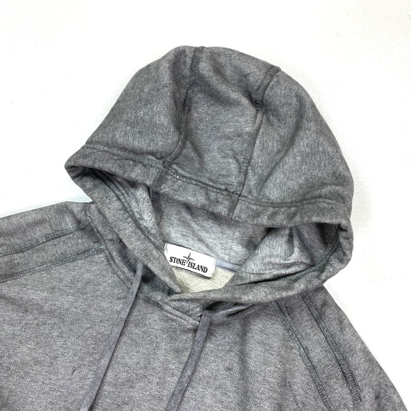 Stone Island Grey Dust Treatment Pullover Hoodie