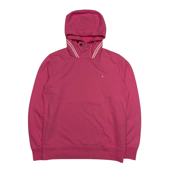 Stone Island Marina Pink Cotton Pullover Hoodie