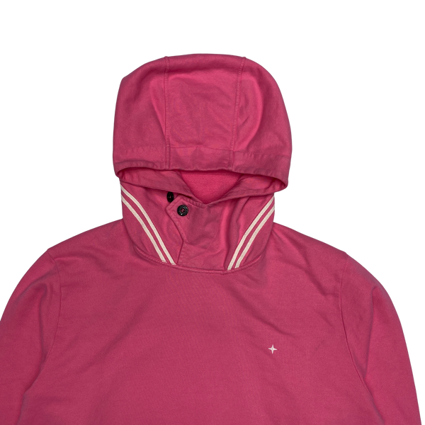 Stone Island Marina Pink Cotton Pullover Hoodie