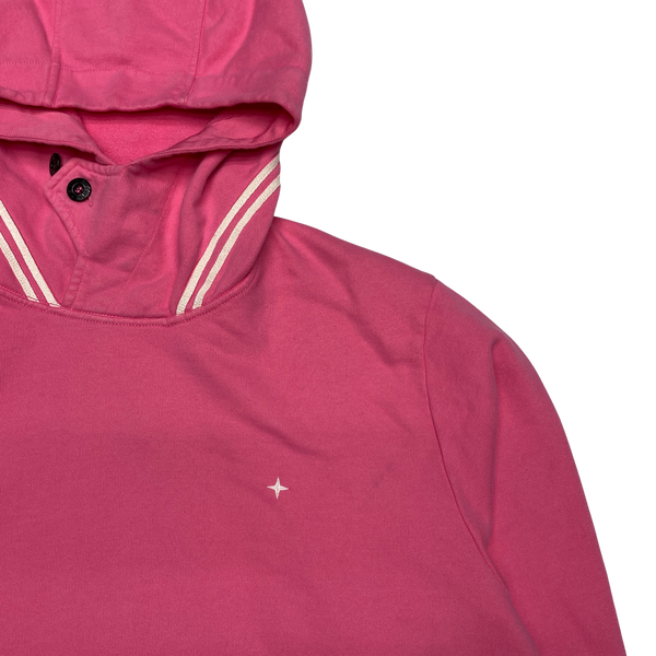 Stone Island Marina Pink Cotton Pullover Hoodie