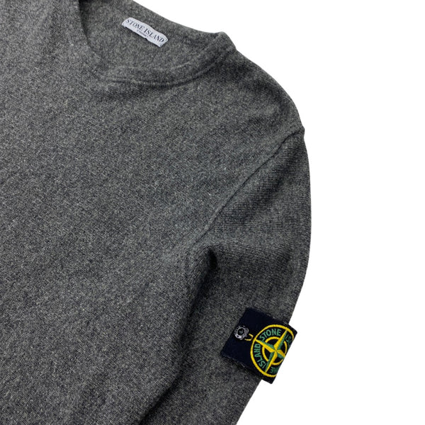 Stone Island Dark Grey Wool Crewneck Jumper