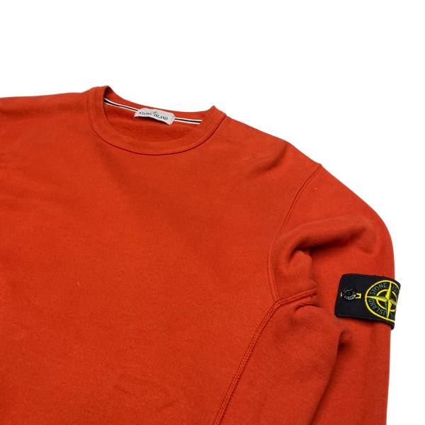 Stone Island 2014 Orange Cotton Crewneck Sweatshirt