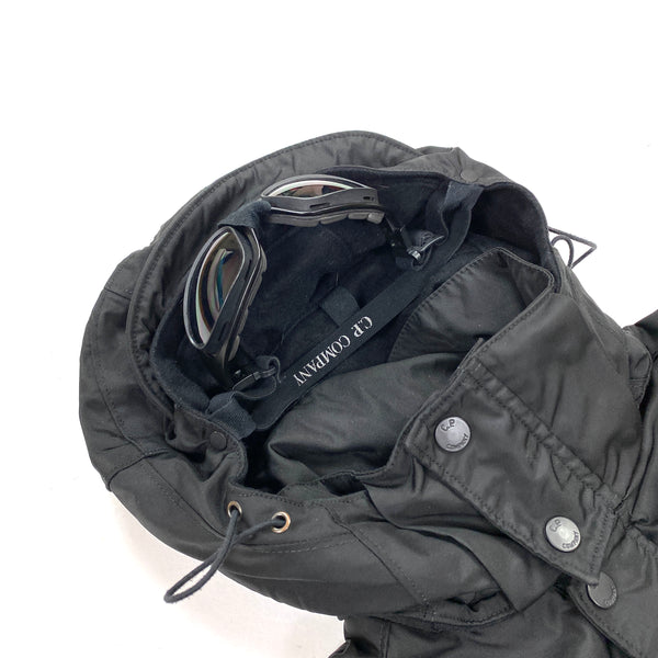 CP Company Ski Goggle Black Wool Lined Jacket