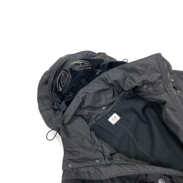 CP Company Ski Goggle Black Wool Lined Jacket