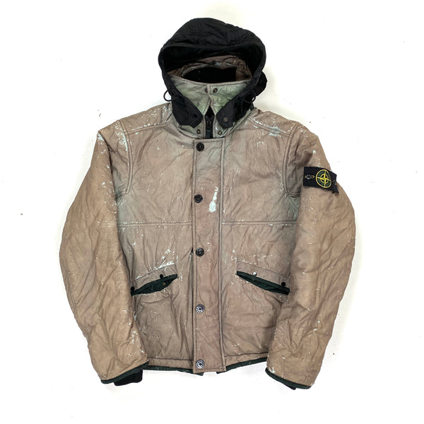 Stone Island Beige Ice J Jacket Damaged Mat s Island
