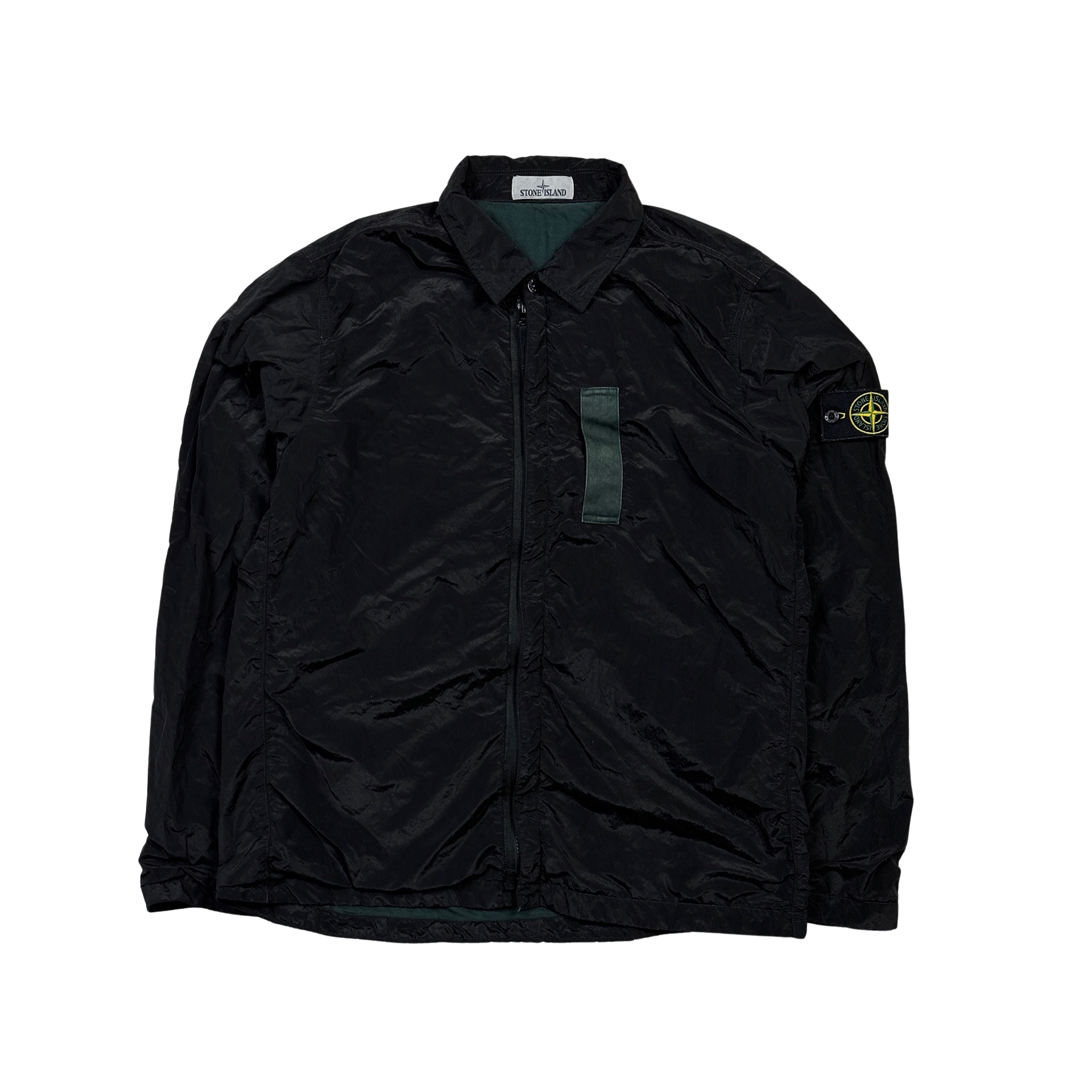 Stone Island Black Nylon Metal Shimmer Overshirt XL Mat s Island