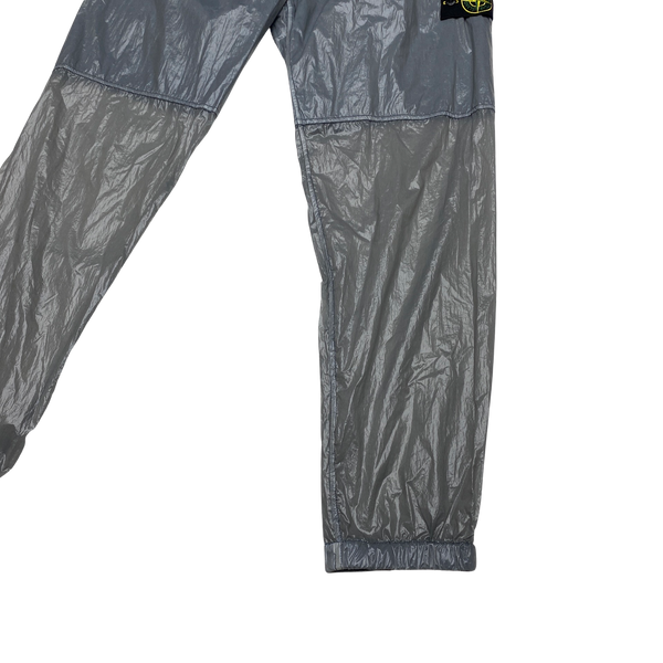 Stone Island 2020 Smoke Grey Crinkled-Effect Panelled Track Pants