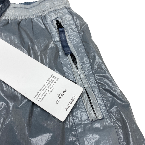 Stone Island 2020 Smoke Grey Crinkled-Effect Panelled Track Pants