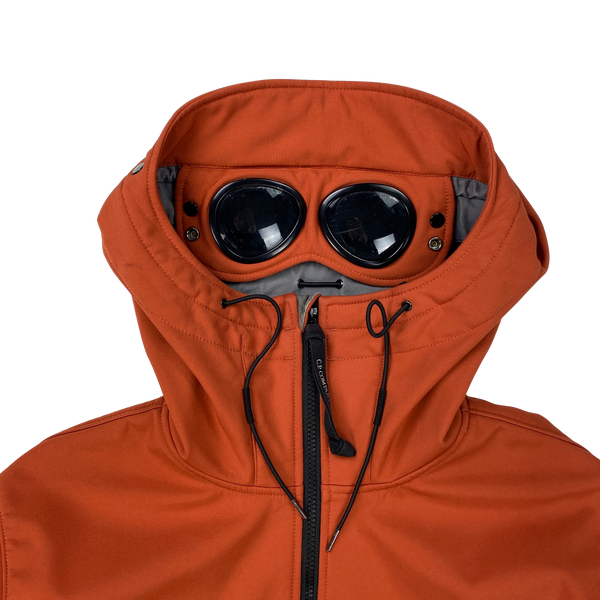 CP Company Soft Shell Burnt Orange Goggle Jacket