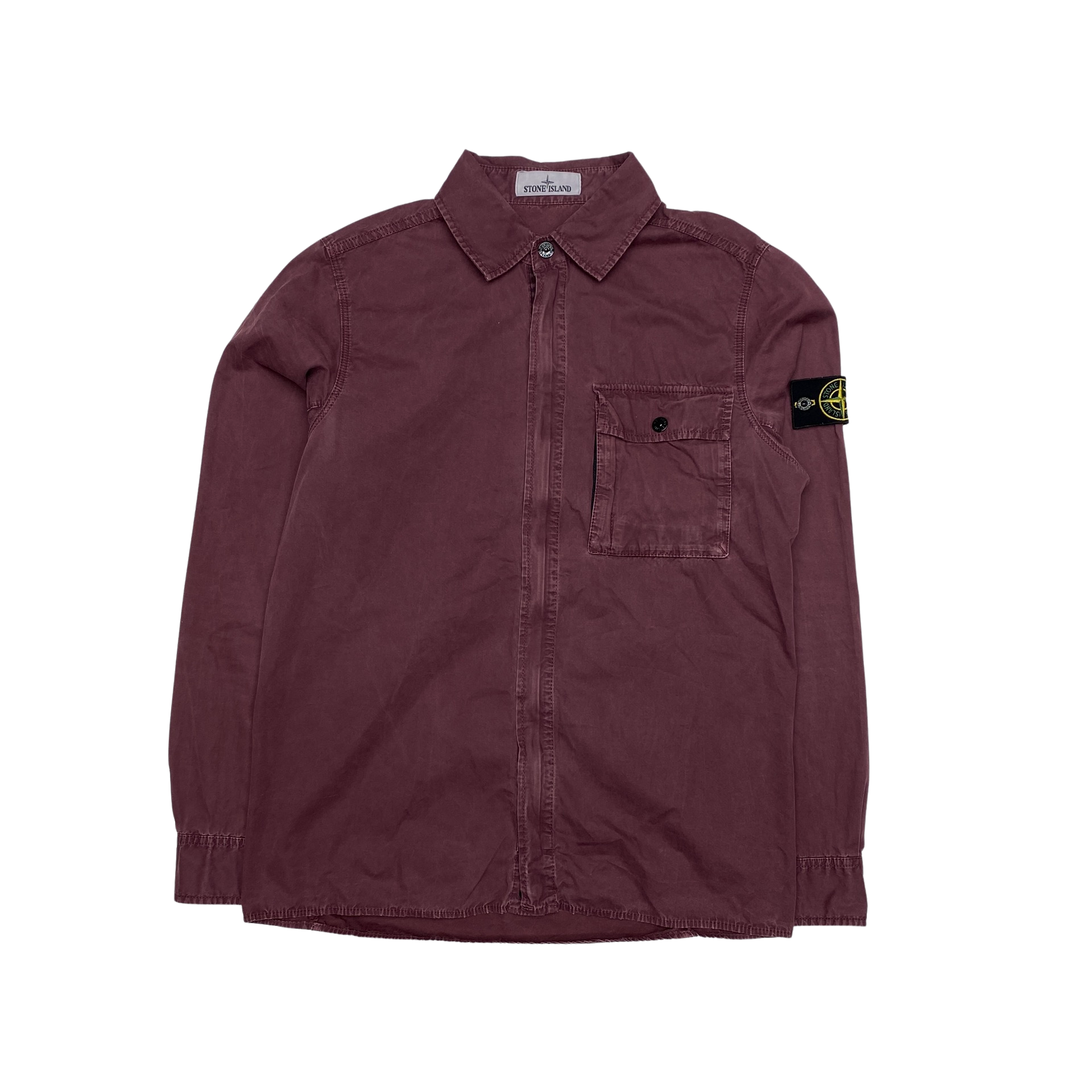 Stone island 2025 overshirt burgundy