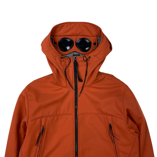 CP Company Soft Shell Burnt Orange Goggle Jacket