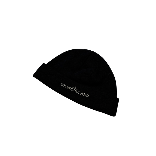 Stone Island 2003 Spellout Embroidered Beanie Hat