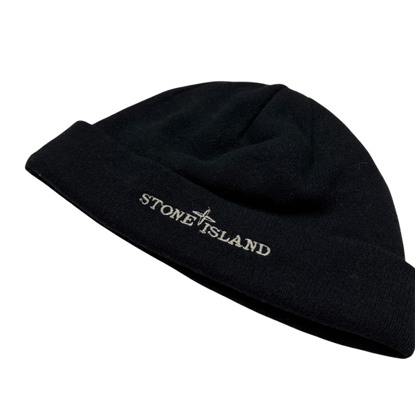 Stone Island 2003 Spellout Embroidered Beanie Hat