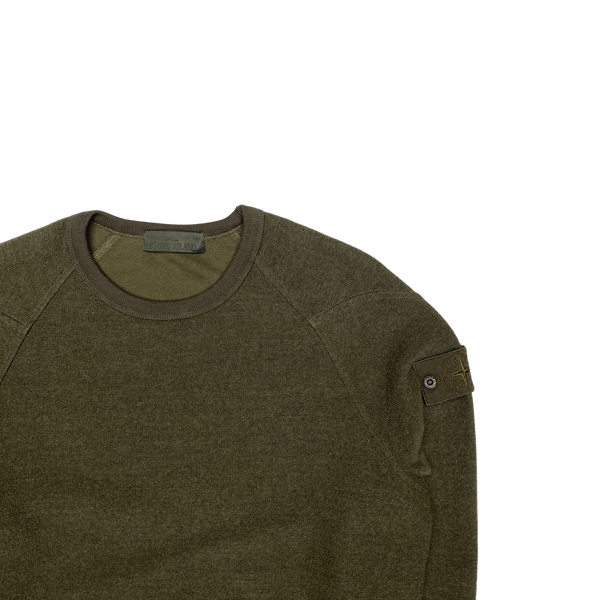 Stone Island 2020 Khaki Ghost Crewneck Wool Jumper