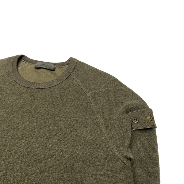Stone Island 2020 Khaki Ghost Crewneck Wool Jumper – Mat's