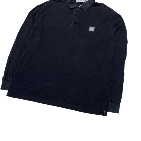 Stone Island 2016 Black Longsleeve Polo Shirt